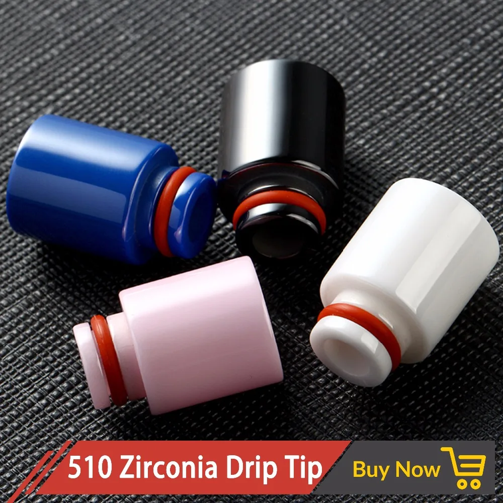

Quartz Banger Zirconia Drip Tip 510 drip tip Mouthpiece for Electronic Cigarette Atomizer for ijust s 2 Tank and RDA RTA RDTA