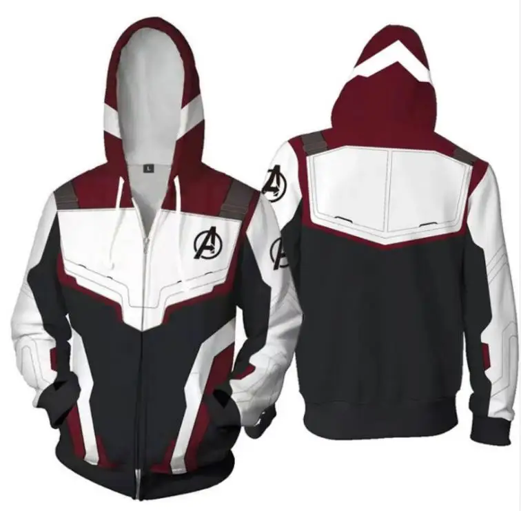 

2019 Boys American Captain Sweatshirt 2-20Y The Avengers 4 Quantum Realm 3D Jacket Zipper End Game Cosplay Hoodies Iron Hooded