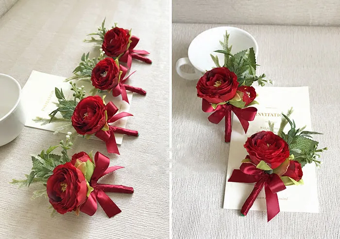 wedding wrist corsage boutonniere marriage  (15)