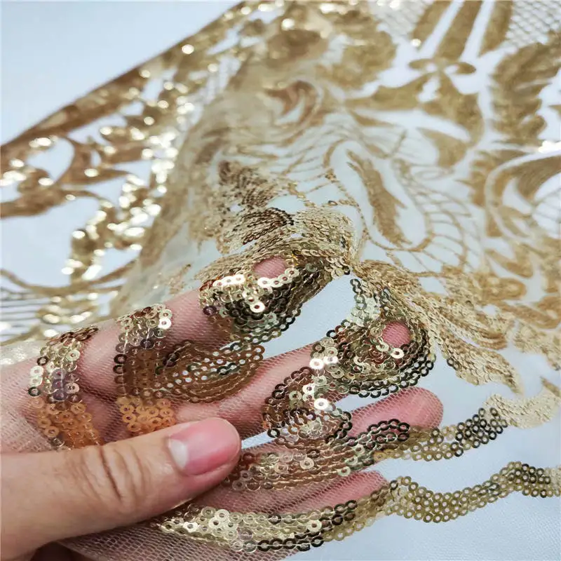 

WH!5 yards! African Lace Fabric With Sequin Lace Fabric 2019 High Quality African Fabric For Women Dress Free Shipping ! J52923