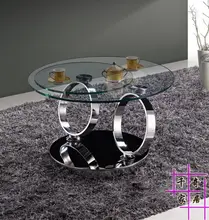 Rotating 360 degrees. Creative stainless steel tea table. The sitting room tea table.