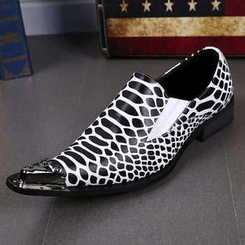 

Plus Size Luxury Pointed Toe Slip on Man Comfortable Loafers Genuine Leather Alligator Men's Wedding Party Dress Shoes SL277
