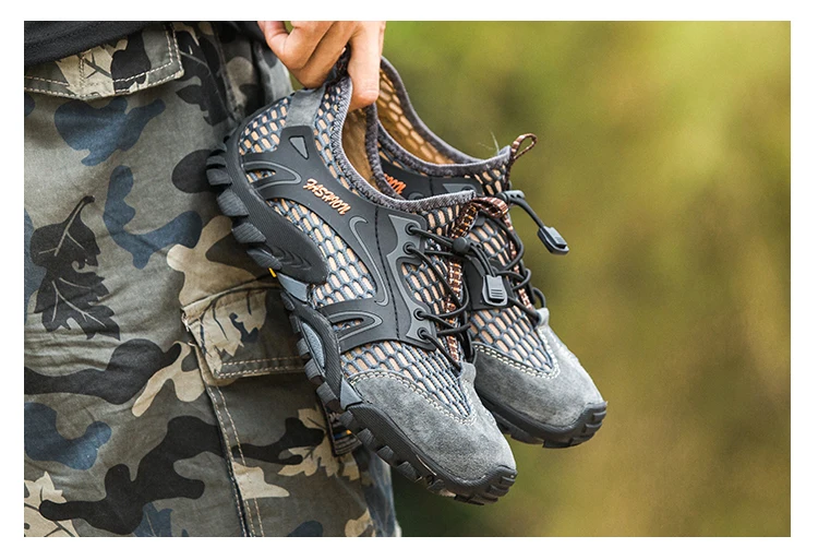 Мужская обувь для воды дышащая сетка Уличная обувь мужские болотные кроссовки мужские Aqua прогулочные спортивные Ramblers экскурсионная обувь