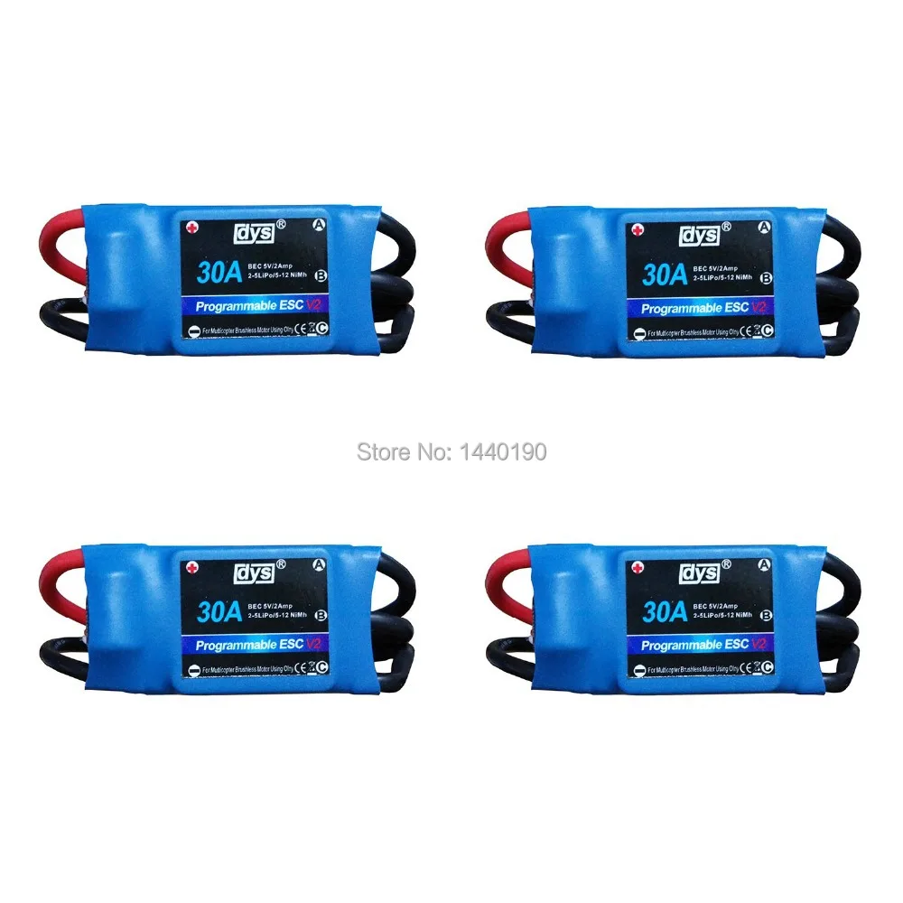 4pcs DYS Simonk 30A Brushless Speed Controller ESC for Helicopter Multirotor