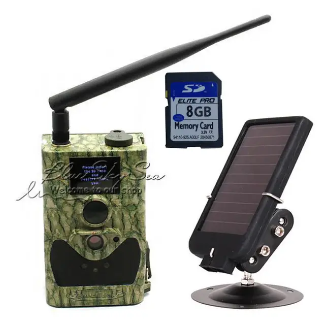 Cheap Free Shipping!ScoutGuard SG880MK-12m HD 720P GPRS/MMS Trail Hunting Game Camera+Solar Battery