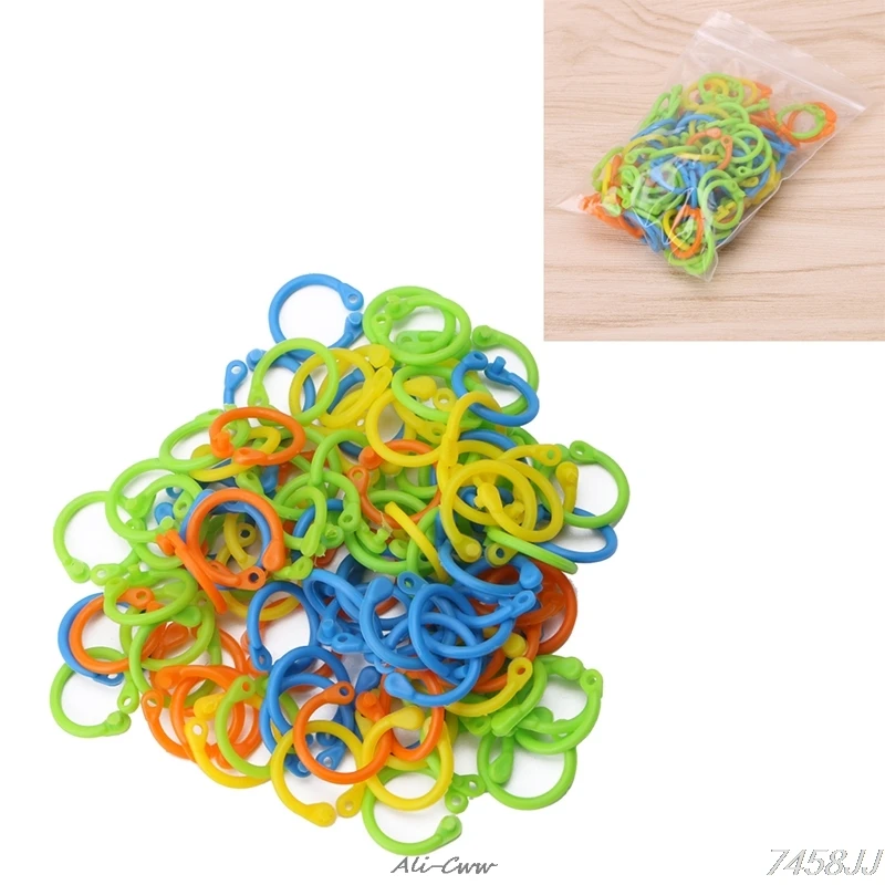

100Pcs Colorful Knitting Crochet Locking Stitch Marker DIY Craft Tools Knitting Crochet Holder Needle Clip DropShip
