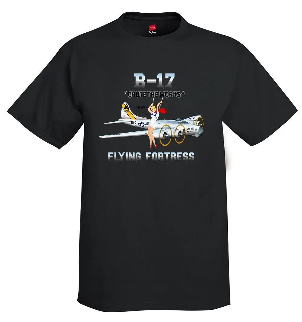 

2019 Hot sale Fashion Boeing B-17 Flying Fortress Airplane T-Shirt Tee shirt