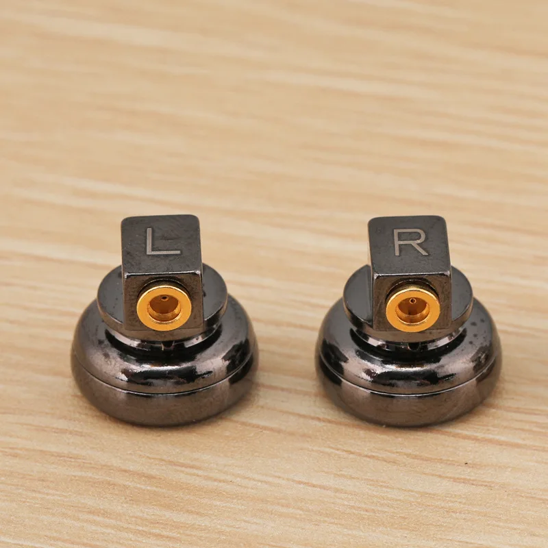 2pcs Customized 15 4MM Headphone Housing MMCX Detachable Jack Pure Copper Flat Headphone Shell Cases DIY