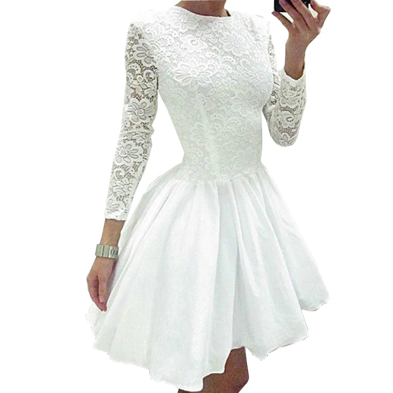 2018 New Spring Women Lace font b Dress b font font b Vintage b font O