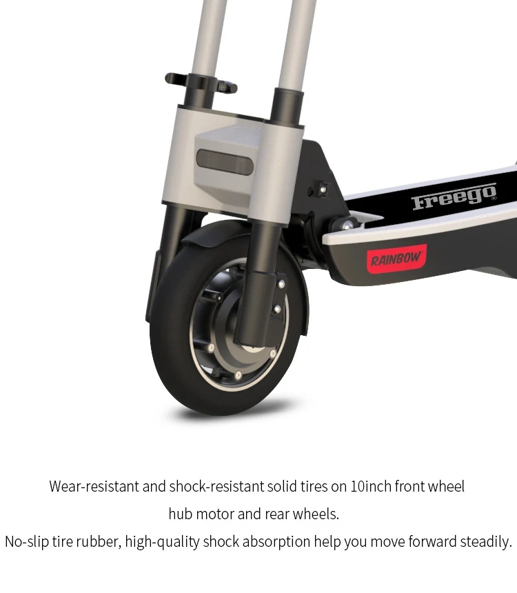 10-дюймовый электрический скутер внедорожный складной взрослых амортизатор популярная модель, комплект из трех колесный скутер с литиевой батареей