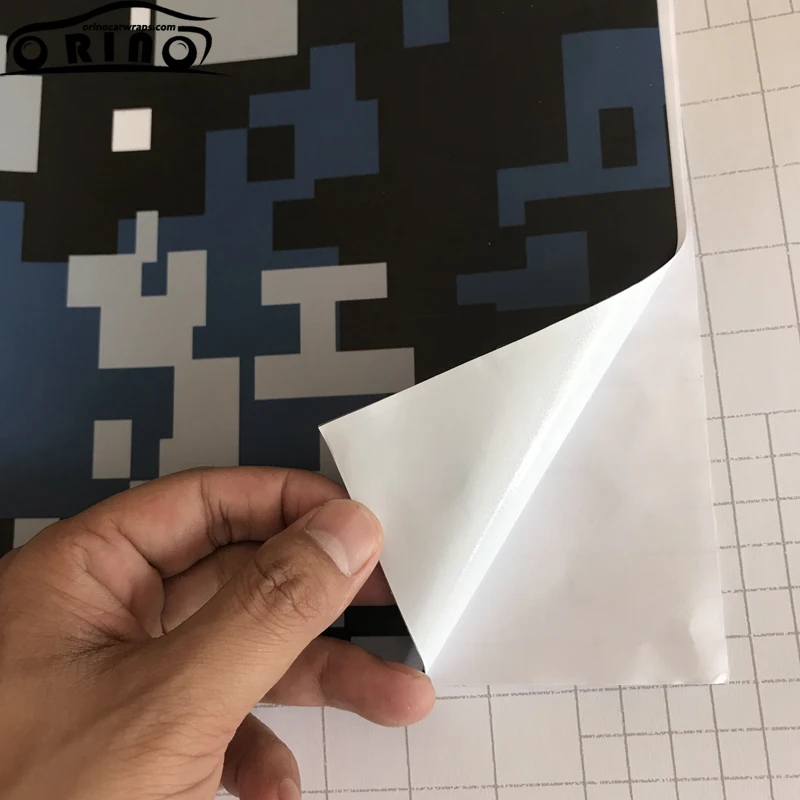 Black Blue Digital Camouflage Vinyl Film-4