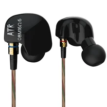 Originele KZ ATR Koperen Driver HiFi Sport Headsets Met Microfoon Voor Muziek Liefhebbers in ear oortelefoon Pk KZ zs5 oortelefoon(China)