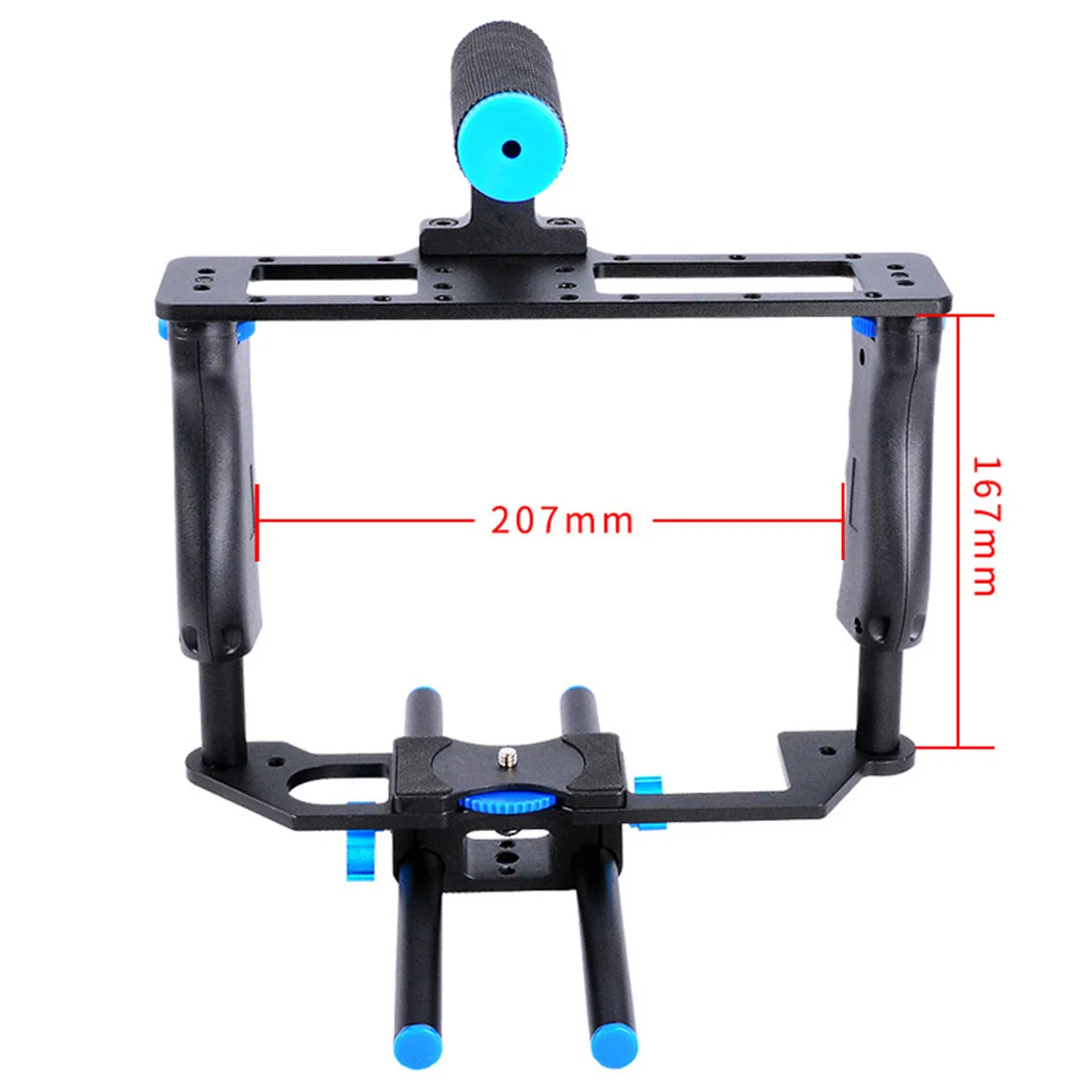 DSLR Rig камера клетка комплект Защитная камера стабилизатор система видео установка с ручкой и стержнем для Canon 5D2/6D/7D/70D/800D/700D