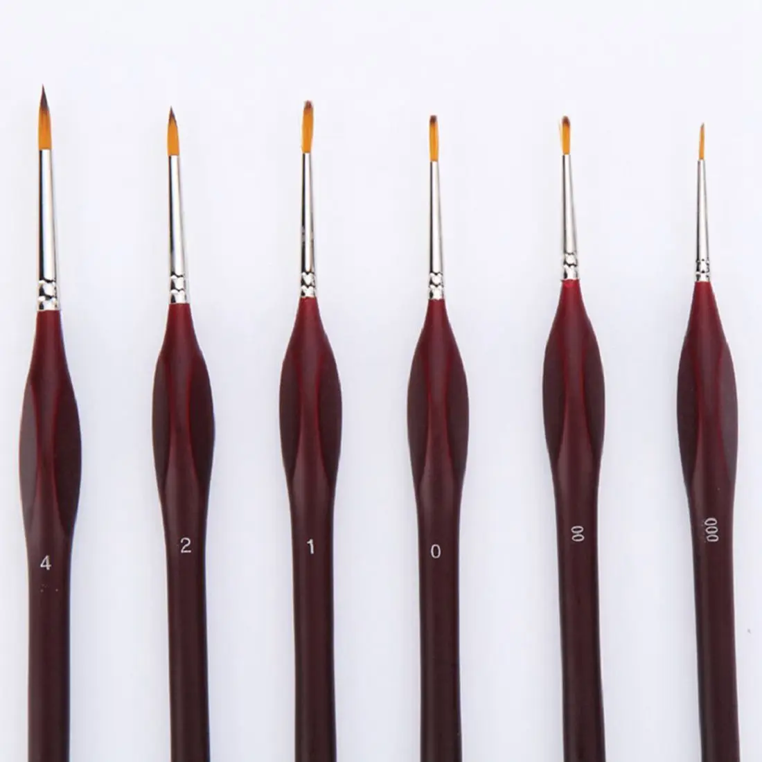 6-Piece Fine paint brushes-набор кистей для рисования деталей-для акрила, акварели, масла