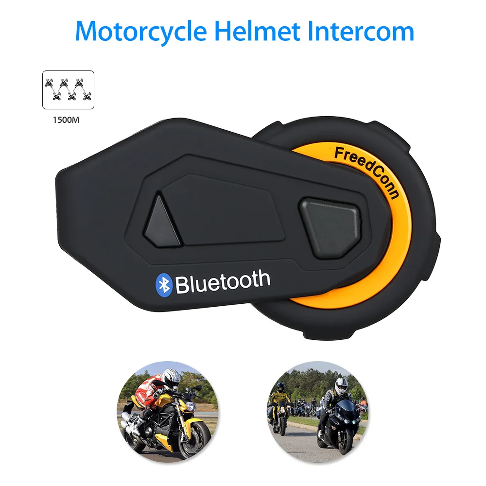 

2019 New Freedconn T-MAX Motorcycle Headset 8 Riders Communication 1000m Motorbike Helmet Group Intercom FM Radio Bluetooth 4.1