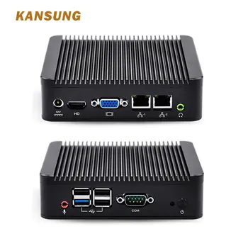 

New Thin Client J1800 Linux 2Ethernet Lan Barebone System Desktop Computer Ubuntu12V Mini PC Industrial X86 Win10 Server