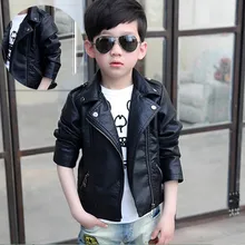 Jacket for Boy 2017 Fashion Classic Children Leather Jacket Neutral Kids Zipper Jackets Baby Girl Outerwear