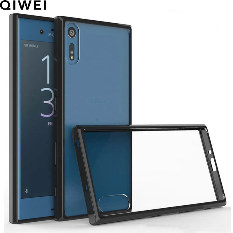 For Sony Xperia XZ Case Crystal Hybrid Bumper Clear Hard Acrylic Back Cover for Sony Xperia XR / XZ F8331 Dual F8332 Cases buy at the price of $2.99 in