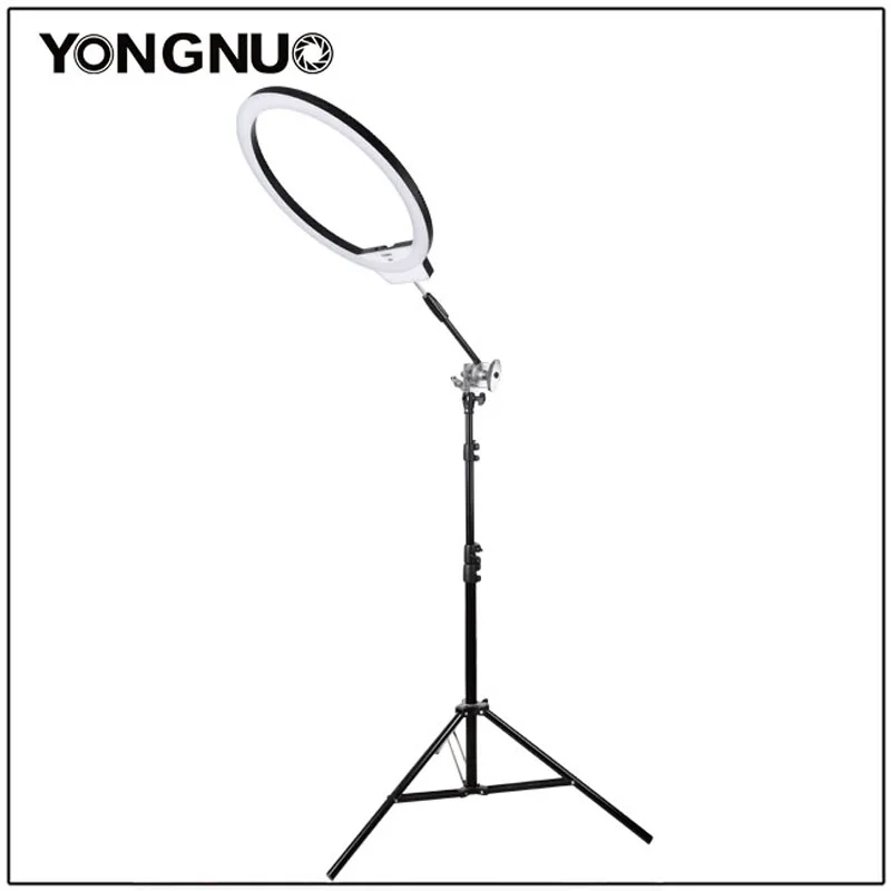 YONGNUO светодио дный 308 LED Selfie Ring Light 3200 К-5500 K CRI95 для живой видеосъемки студийное освещение равномерная мягкая кольцевая световая панель