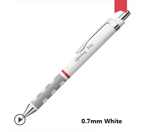 Механический карандаш Rotring 0,7 мм/0,5 мм/1,0 мм/0,35 мм Tikky цветной держатель ручки автоматический карандаш ручка для рисования - Цвет: 0.7 white