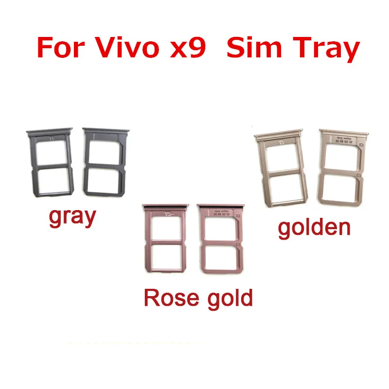 

NEW 1PCS Sim Tray for Vivo X9 SIM Card Tray Slot Holder Replacement Part gray/rose gold/golden color