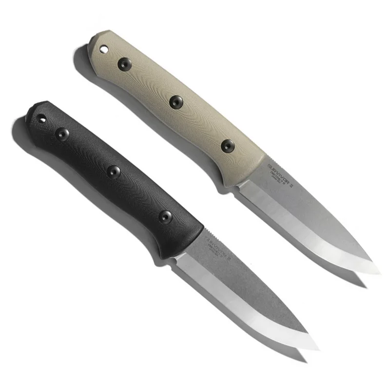 Район 9 Survivor D2 фиксированным лезвием Прямой охотничий нож KYDEX оболочка G10 Ручка Кемпинг Открытый EDC ножи инструменты