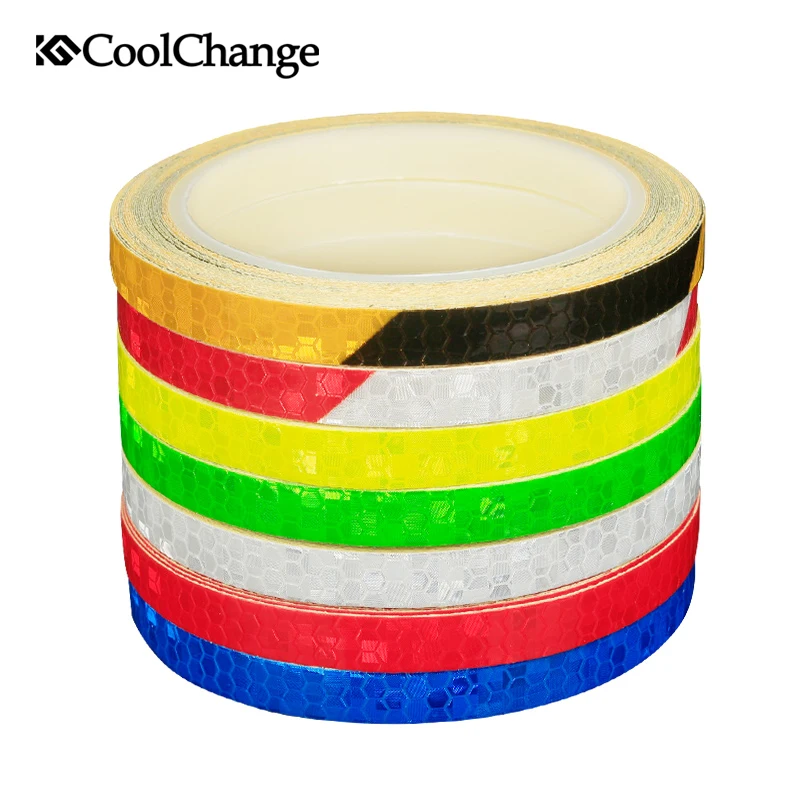 

CoolChange Cycling Reflective Stickers Bike Colorful Outdoor Sports Wheel Stickers MTB Fluorescent Decal Tape Bicycle Equipments