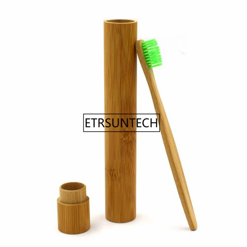 Feitas à Mão Tubo de Bambu Escova de Dentes Lote Nova Embalagem F1422 50 Pçs - 3 Cheap Escovas de dentes