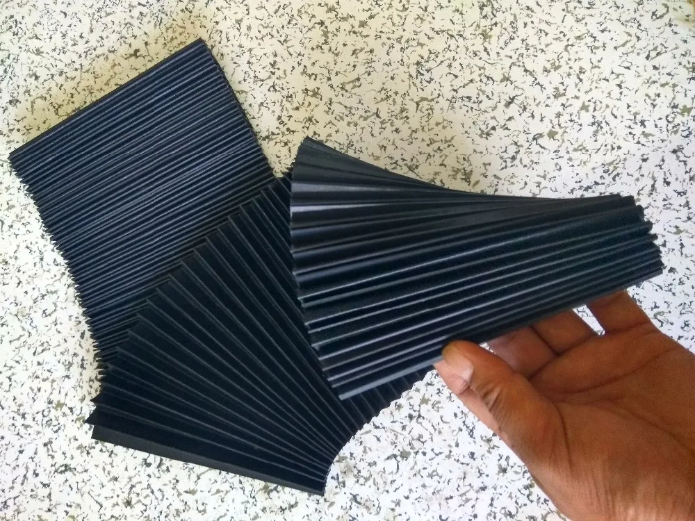 Flat T7 type 175mm x 15mm x700mm (w x h l) bellow cover protection for cnc machine