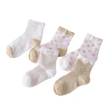 5 Pairs font b Socks b font Set Baby Boy Girl Cotton Cartoon Candy Colors Dot