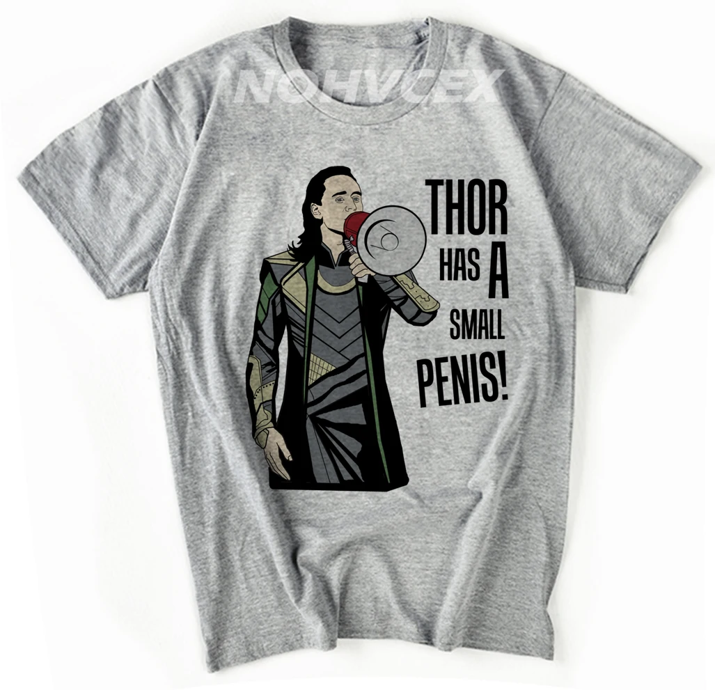 LOKI thor has a small penis забавная футболка новые футболки Забавные топы новинка