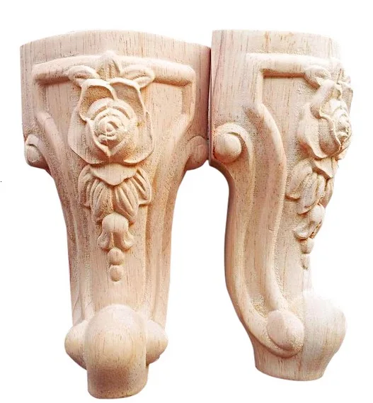 4Pieces Height:10x6cm European Style Solid Wood Carved Furniture Legs TV Cabinet Sofa Seat Table Feet 4Pieces Height:10x6cm European Style Solid Wood Carved Furniture Legs TV Cabinet Sofa Seat Table Feet