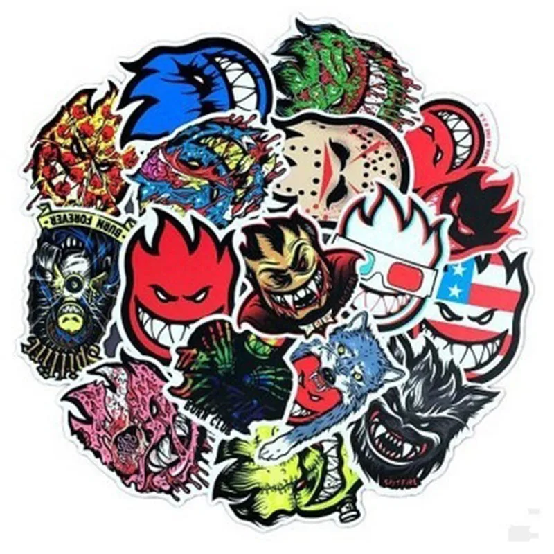 

18pcs/set Spitfire Sticker Cartoon Spitfire Skateboard Stickers Surf Skate Scooter Mobile Tablet Decor