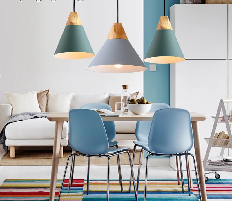 Подвесной светильник в скандинавском стиле с одной головкой, светодиодный минималистичный подвесной светильник для кухни, спальни, гостиной, ресторана, кафе
