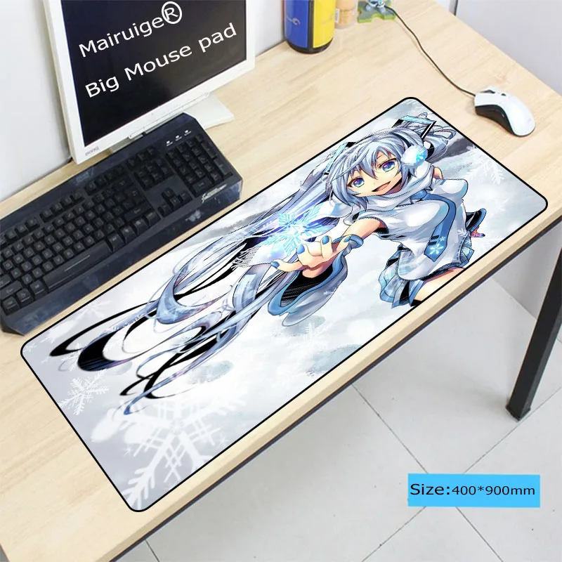 Mairuige Anime Girl Large mouse pad Anti-slip Natural Rubber PC Computer Gaming mousepad Desk Mat f