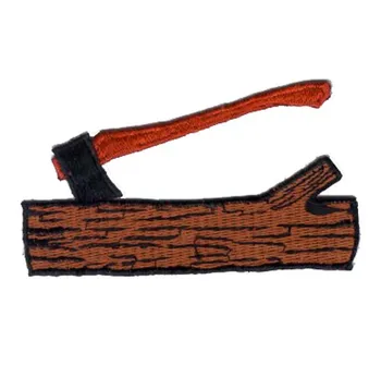 

Cut Firewood Embroidery Patches Fabric Labels for Clothing Heat Cut Broder and Iron On Backing Acceut Custom & MOQ50pcs