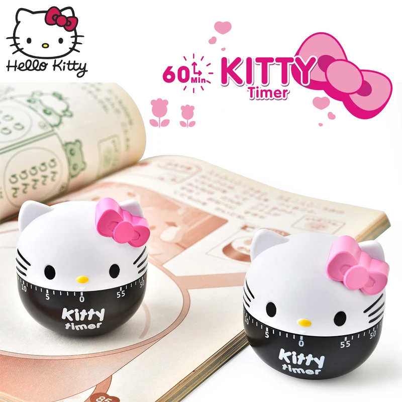 

Hello Kitty Creative Cute Cartoon Animal Timer Kitchen Time Cook Mechanical Alarm Countdown Kitchen Leaning Machine