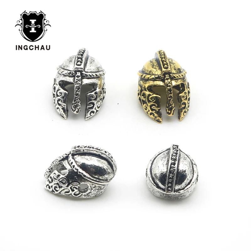 10 шт./лот золотистые бусины для шлема в виде римского воина|beads for jewelry making|metal beadsbeads