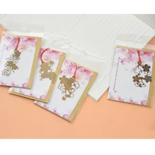 4 шт./компл. изысканный вишня в цвету Сакура серии полые металлическая Закладка для книги книга держатель карты сообщения подарочные канцелярские товары