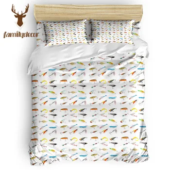 

Family Decor Cartoon Fishhook Bedding Sets Duvet Set Covers 4 Pcs Bedding Sets Duvet Cover Sets Comforter Sets New Year's Day