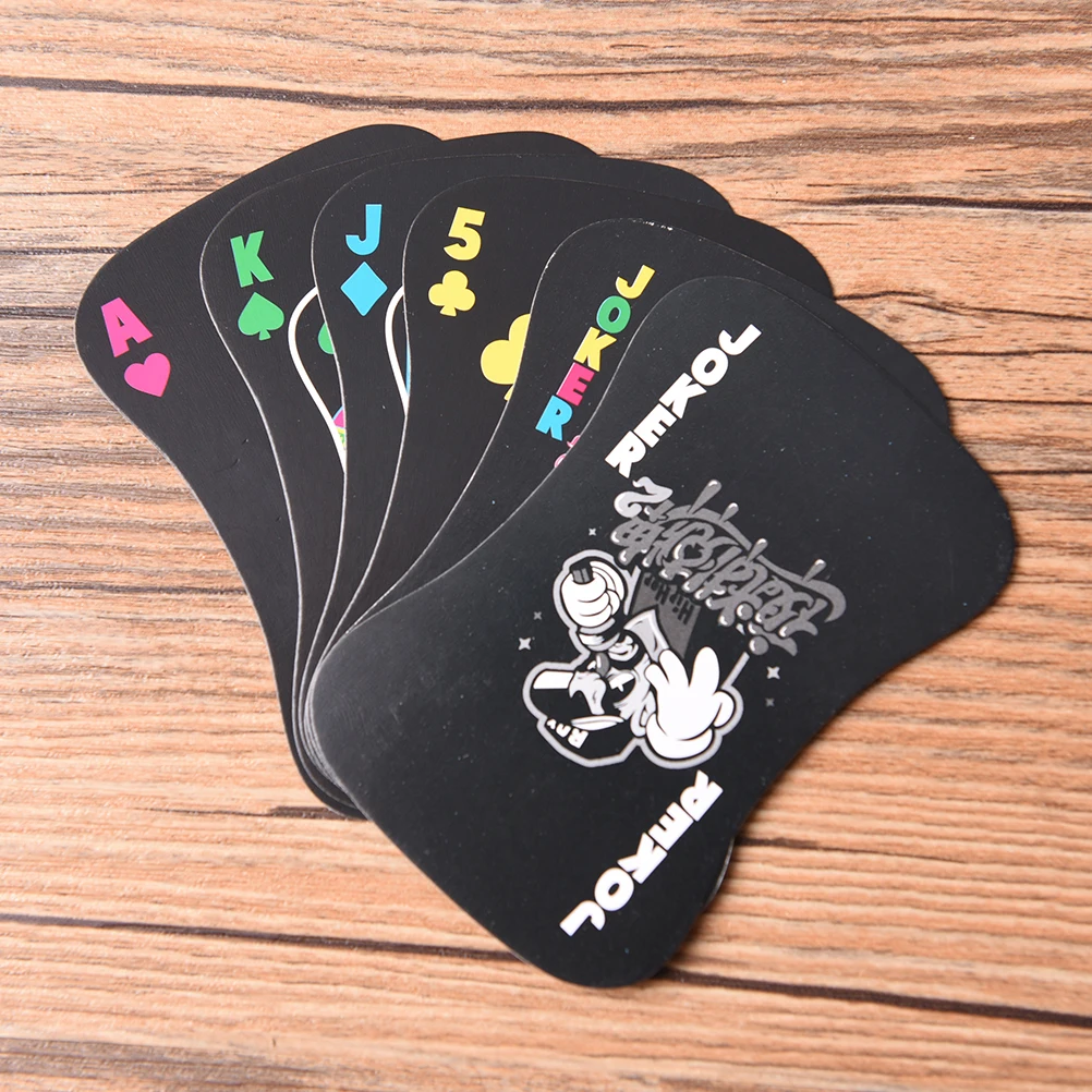 Качественные пластиковые ПВХ покер водонепроницаемые черные игральные карты креативный подарок прочный покер - Цвет: as pic