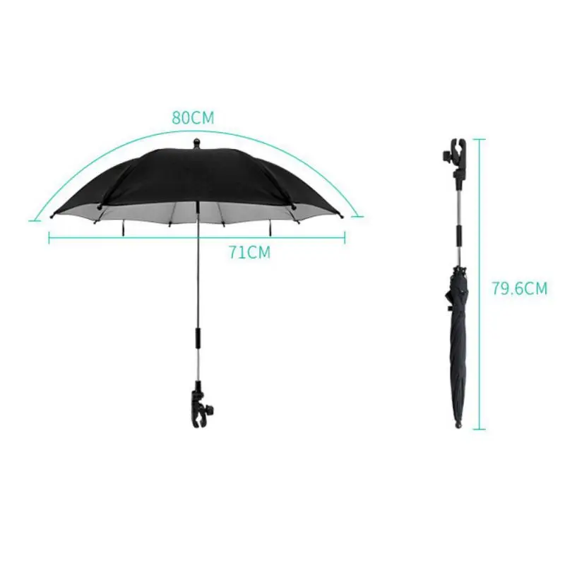 Детские Аксессуары для колясок Солнце Дождь Зонтик Портативный коляска зонтик коляска коляске коляски регулируемые раза зонтик