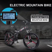 26-дюймовый складной электрический велосипед батарея 48v переменная скорость ebike ЖК-смарт электро двойной аккумулятор встроенная литиевая батарея 40 км/ч 