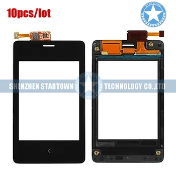

10pcs/lot Black New Front Panel Touch Screen Digitizer Replacement For Nokia asha 502 Digitizer