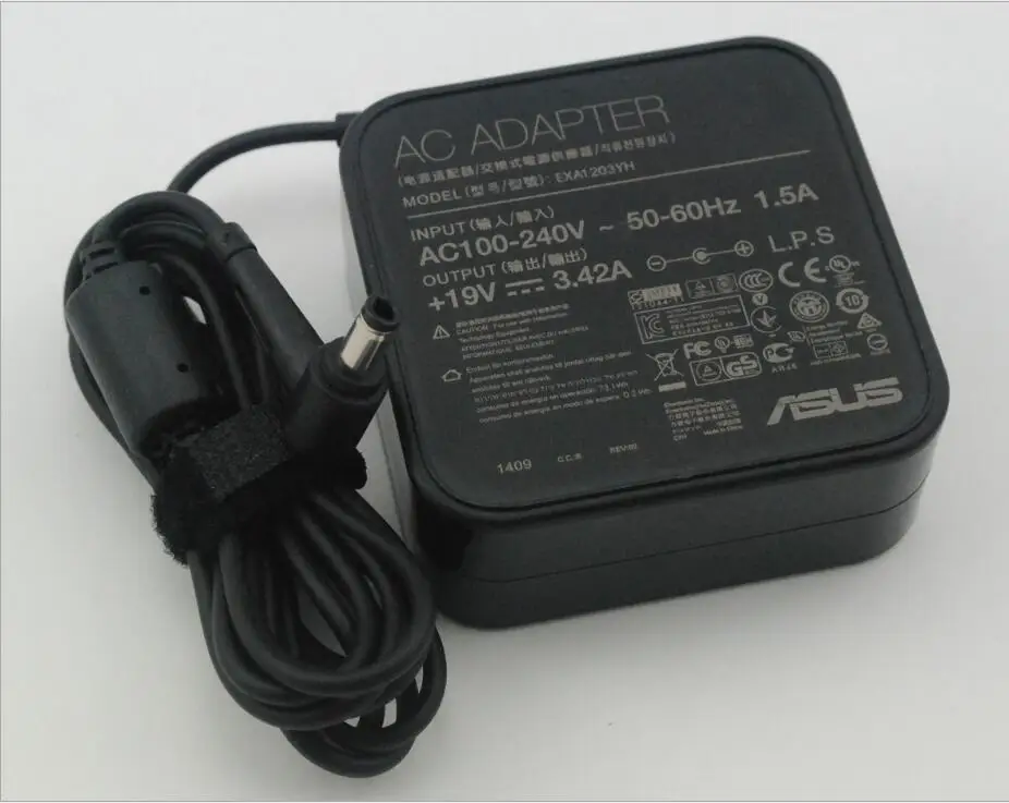 

5pcs/lot 19 V 3.42 A square switching power supply 65 W notebook desktop computer supply 5.5*2.5 mm 235g power adapter supply