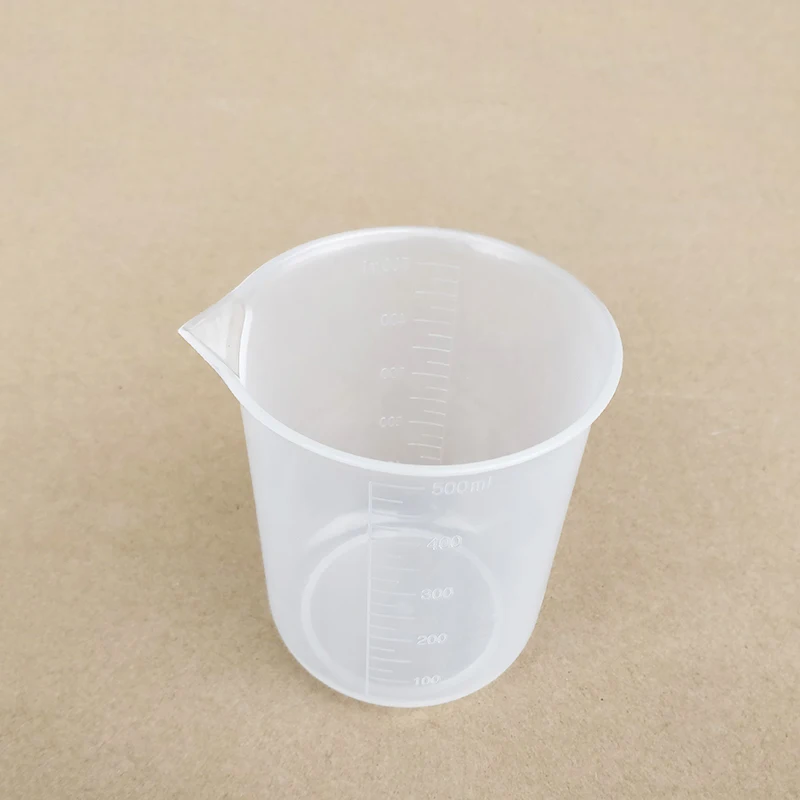 3 шт. пластиковый стакан в низкой форме, емкость 500 мл, пластиковый мерный стакан, лабораторный пластиковый стакан