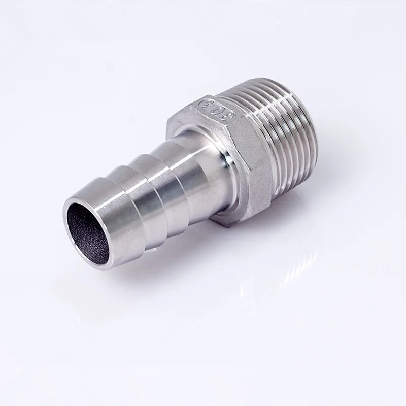 1/2" Male Thread Pipe Fitting x12mm Barb Hose Tail Connector Stainless Steel NPT 