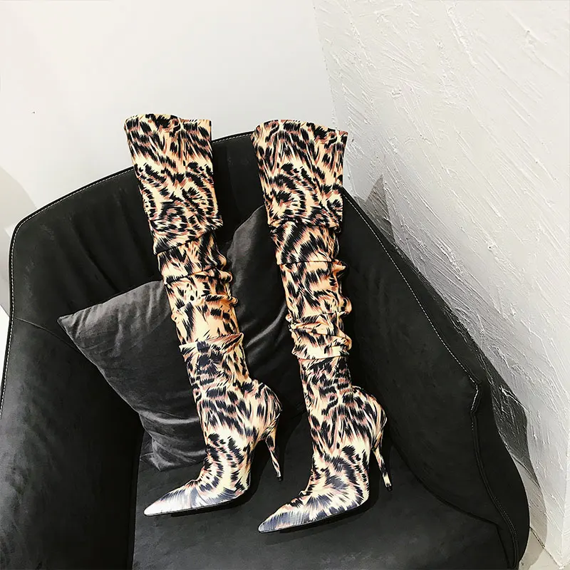 designer leopard print boots