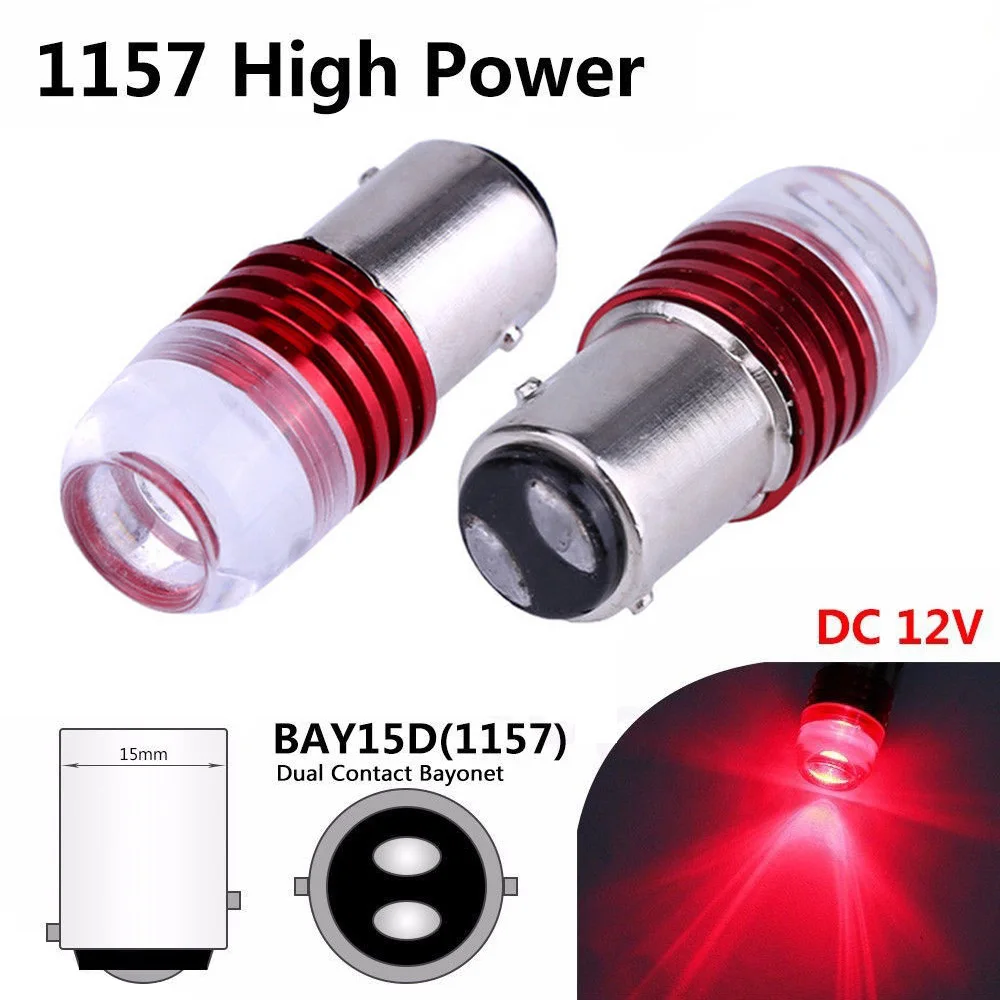 

2Pc 1157 BAY15D 1154 2057 2357 2397 LED Bulb for Car Tail Stop Brake Light DC12V