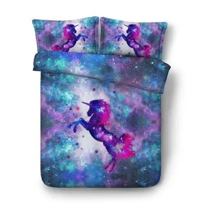 

Star unicorn Digital print Bedding Set Quilt Cover Design Bed Set Bohemian a Mini Van Bedclothes 3pcs JF534